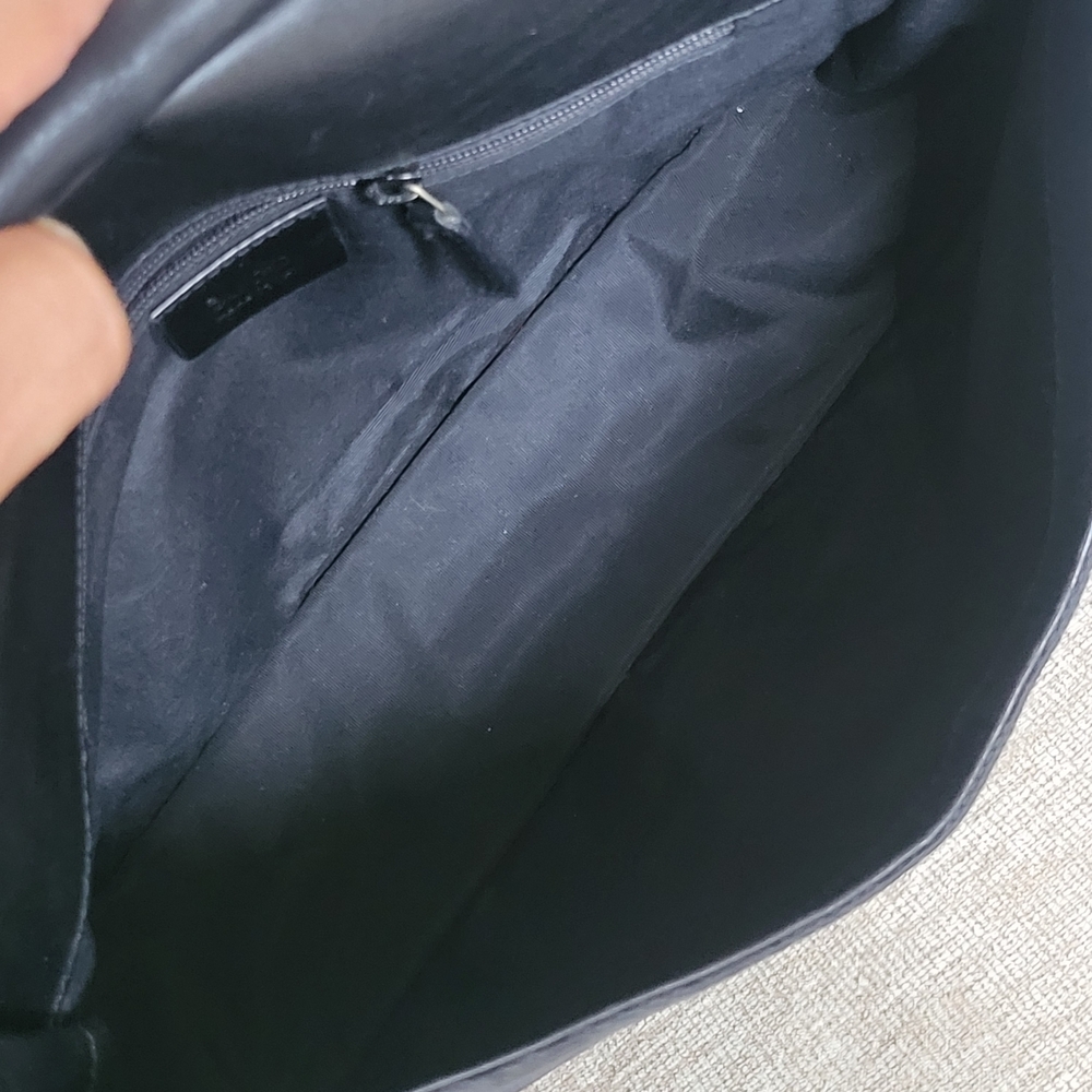 Gucci Black GG Canvas Monogram and Leather Shoulder Bag..Authentic w/ COA... - Picture 14 of 16